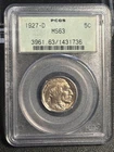 1927 D Buffalo Nickel PCGS MS-63 OGH PQ+