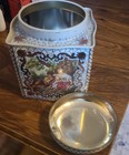 Daher Tin Tea Box Long Island NY Square Scalloped Edges Floral Made in England — photo 8