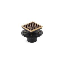 Kohler 9136-2MB Shower Drain 3" Brass PVC Reversible Collar Removable Grid