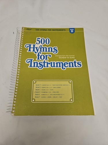 500 Hymns for Instruments: Book D, Trombone 1, 2, and String bass, spiral-bound - Foto 2 di 11