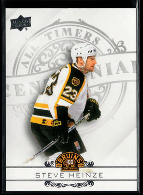 2023-24 UD Boston Bruins Centennial All-Timers #100-17 Steve Heinze