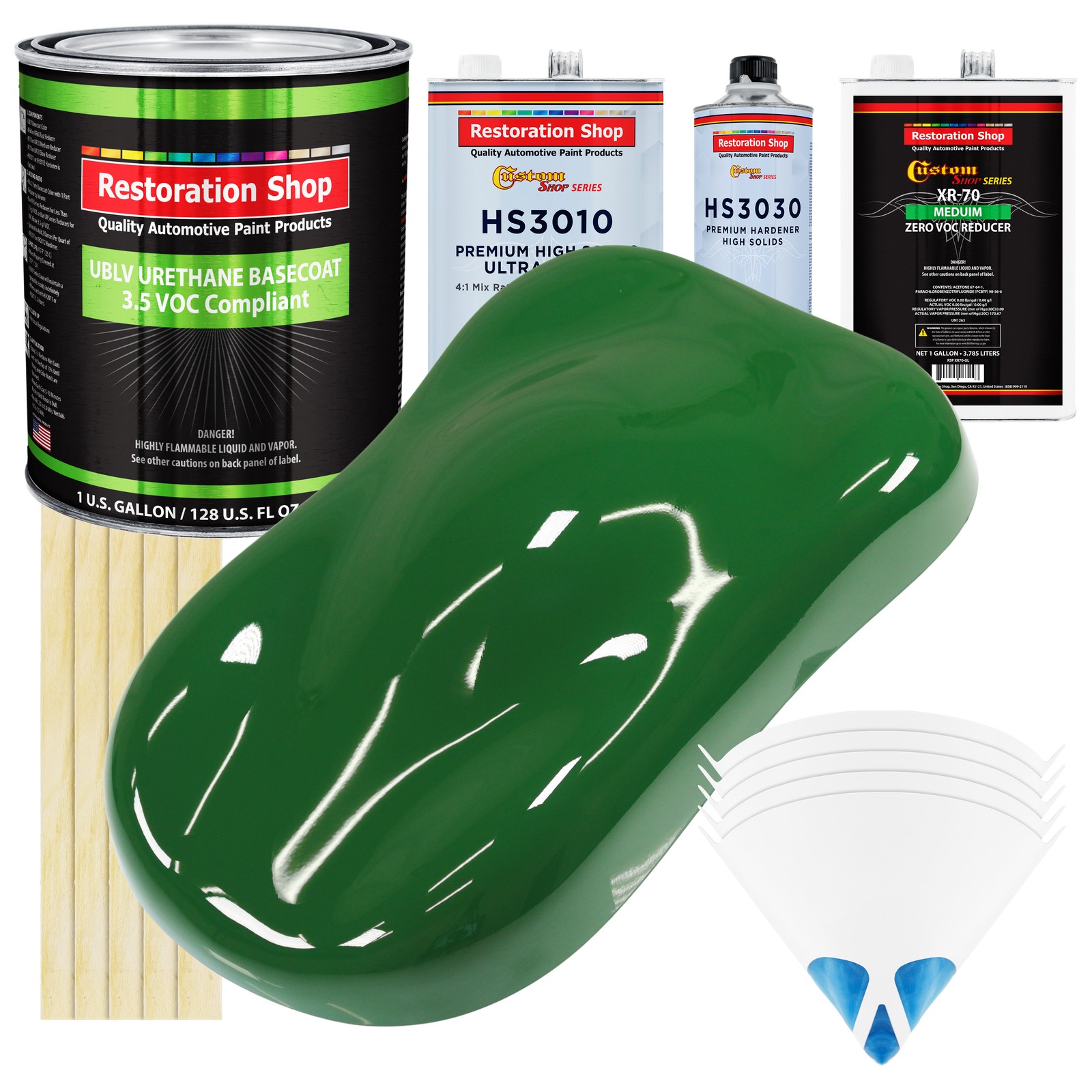 Emerald Green Premium Gallon Kit Low VOC URETHANE BASECOAT Car Auto Paint Kit