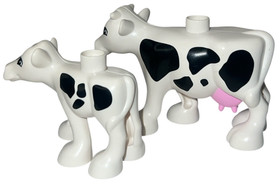 LEGO DUPLO 10525 Big Farm Cow & Baby Calf &ndash; Replacement Figures