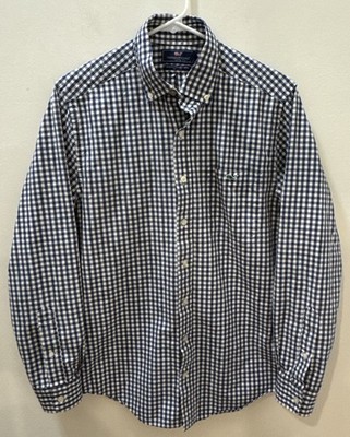 Vineyard Vines Men's  Blue & White Size Small Button Up Whale Tucker Shirt