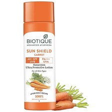 BIOTIQUE Sunscreen Ultra Protective Lotion - Sun Shield, Carrot, 40 SPF UVB, fs