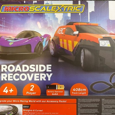 Micro Scalextric Roadside Recovery mit RAC ERSATZTEILVERLÄNGERUNGEN