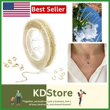 33 Ft Gold Plated Brass Jewelry Making Chain Kit