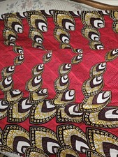 Veritable Wax Hollandais Dutch African Block Print Cotton Fabric 34" X 44"Wide