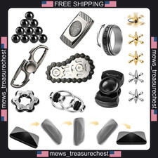 Metal EDC Fidget Toys Set for Adults, Stress Relief, Focus, 10 Pieces
