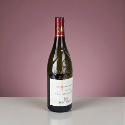 2018 Empty CHATEAUNEUF DU PAPE Amber Glass Wine Bottle Le Miocene Domain Grand