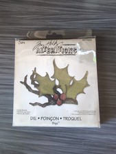 Sizzix Tim Holtz Alterations Bigz. Holly Branch Christmas Die -657468 Retired