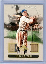 2017 DIAMOND KINGS DK MATERIALS HOLO GOLD TONY LAZZERI /7 GAME USED YANKEES BAT