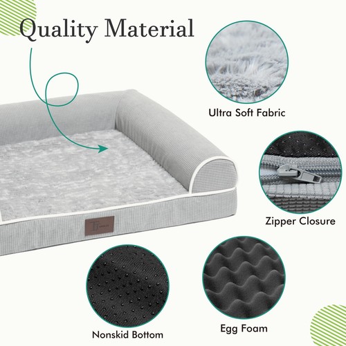 Orthopedic Dog Beds for Large Dogs,Waterproof Lined Egg Crate Foam Pet Bed Ma... - Picture 4 of 7