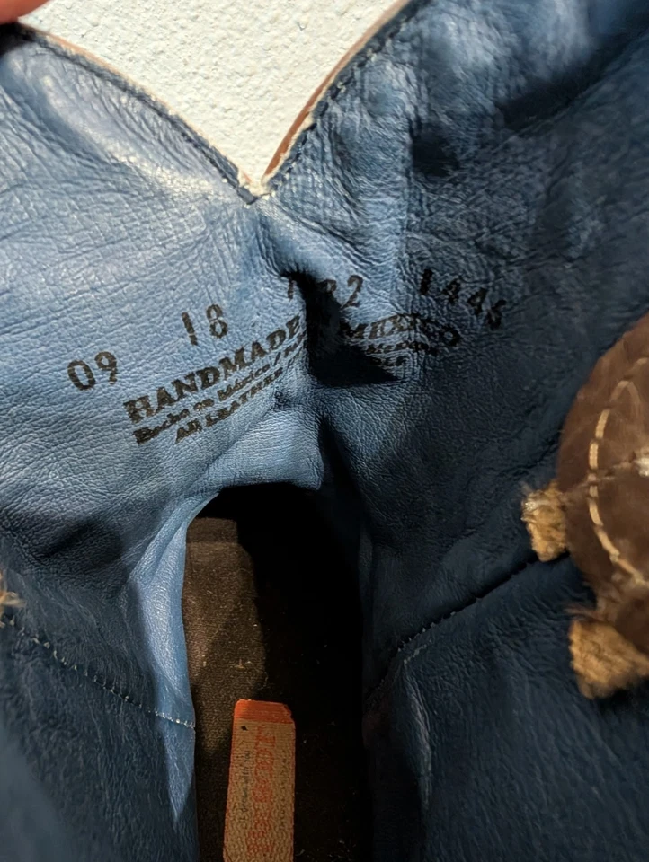 Botas vaqueras Roper para niños talla 9 botas occidentales de cuero tostado hechas a mano Foto 4 de 4