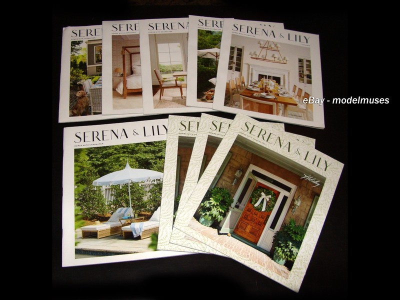 Lot of 9 - SERENA & LILY Back-Issue Home Furnishings & Decor CATALOGS 2025-2026