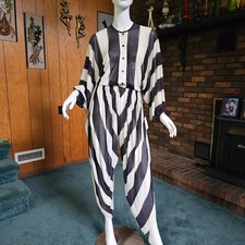 Vtg 70s Gottex Israel Op-Art Genie Harem Caftan Jumpsuit Beach Lounge Dress S