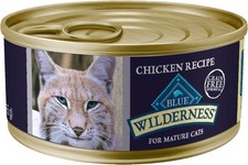 Blue Buffalo BLUE Wilderness Mature Chicken Recipe Wet Cat Food, 5.5 oz x 24