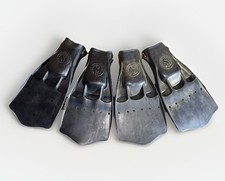 2 Pair Scubapro Jet Fins Sz Large, Black Rubber Scuba Diving Fins NO STRAPS