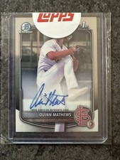 2025 Bowman - Chrome Prospect Autographs Quinn Mathews #CPA-QM (AU, RC)