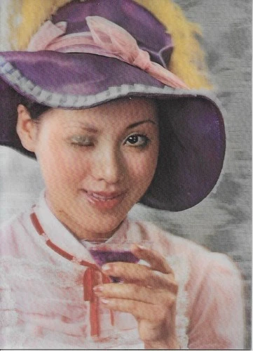 Winking Lady 3D  postcard