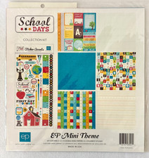 ECHO PARK School Days 12" x 12" MINI Theme Scrapbook Paper Stickers Kit PACK