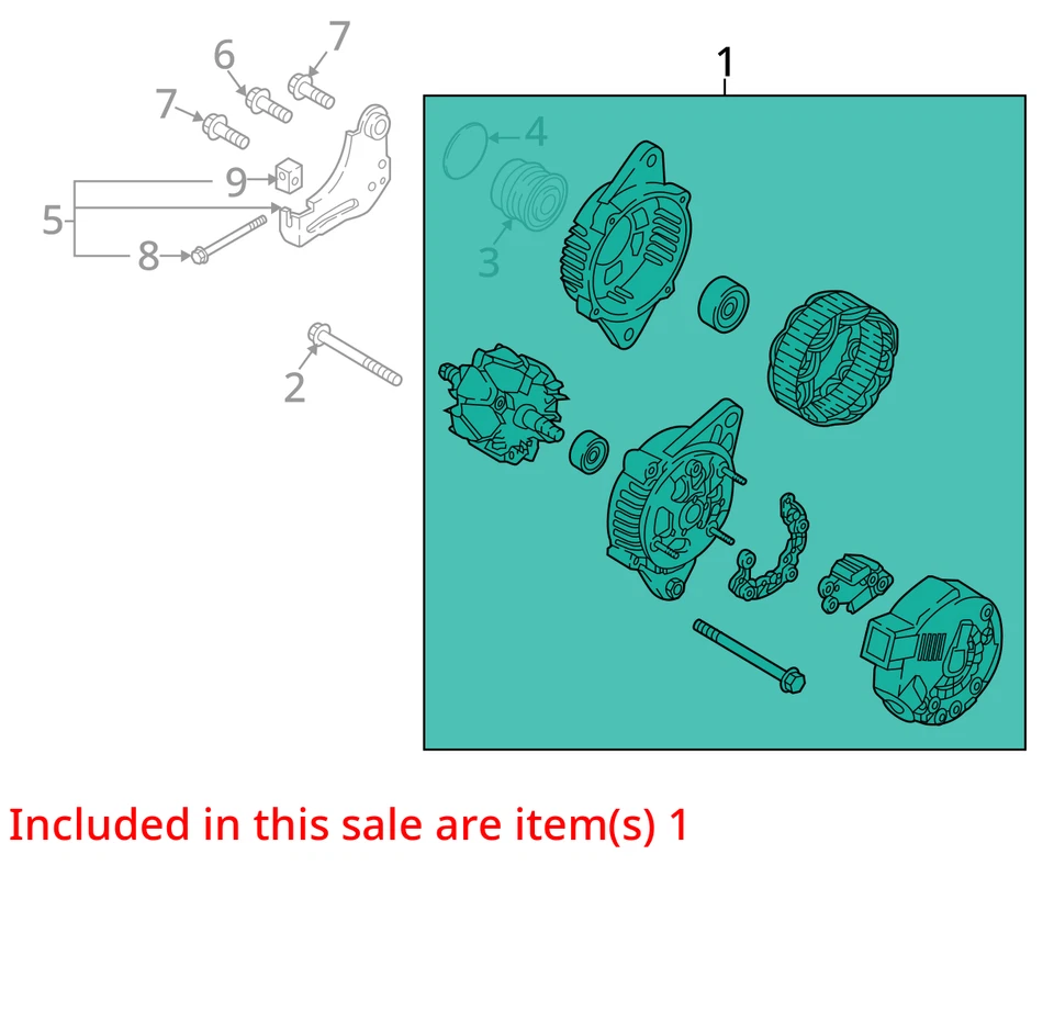 Alternator 美国制造 VIN 5 第 1 位数字 适合 16-20 OPTIMA 10295108 — 第 4/4 张图片
