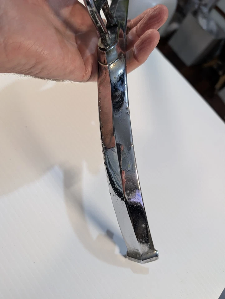 Austin A40 devon dorset chrome hood bonnet ornament mascot badge emblem & strip - Image 2 of 4