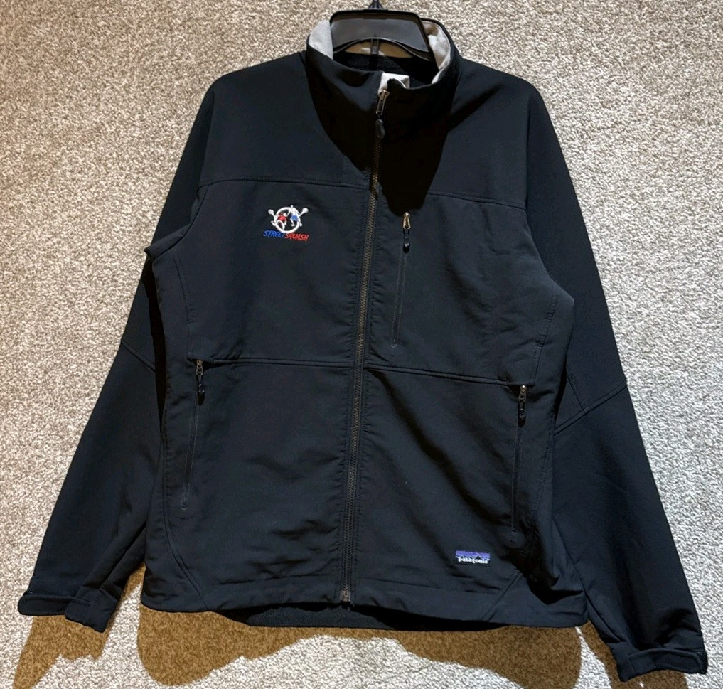 Patagonia Men's Black Guide Softshell Full Zip Jacket Size Large Logo 11397