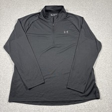 Under Armour UA Tech 1/2 Half Zip Pullover Men XXL Black Solid Loose Lightweight