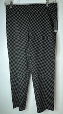 NWT Counterparts Petite 12 Black White Polka Dot Pull On Super Stretchy Pants