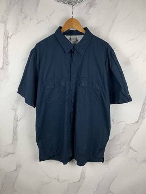 Vintage Nike Sport Deluxe Druckknöpfe Kurzarmshirt Größe 2XL
