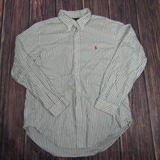 Ralph Lauren Shirt Mens XL Classic Fit Striped Long Sleeve Button Down Dress