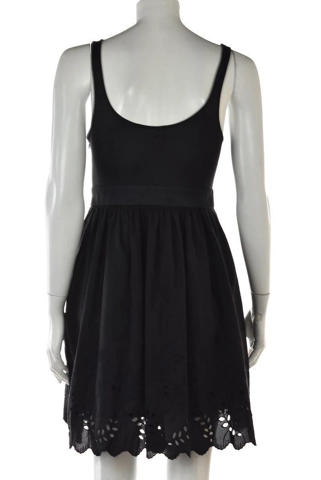 Vestido Ali Ro para mujer talla 4 negro liso funda sin mangas por encima de la rodilla seda informal Foto 2 de 4