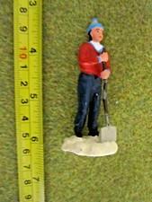 Unknown Manufacturer - Man with Shovel Figure Christmas Village Miniature