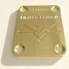 Custom Shop F Neck Plate for Telecaster and Stratocaster Electric Guitar GOLD