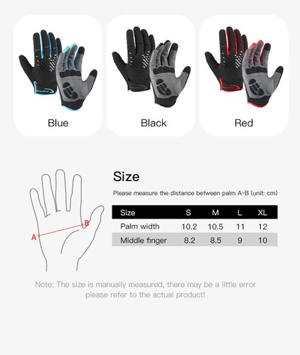 Motorcycle Racing Full Finger Touch Screen Anti-slip Gloves for Outdoor Sports - Picture 14 of 17