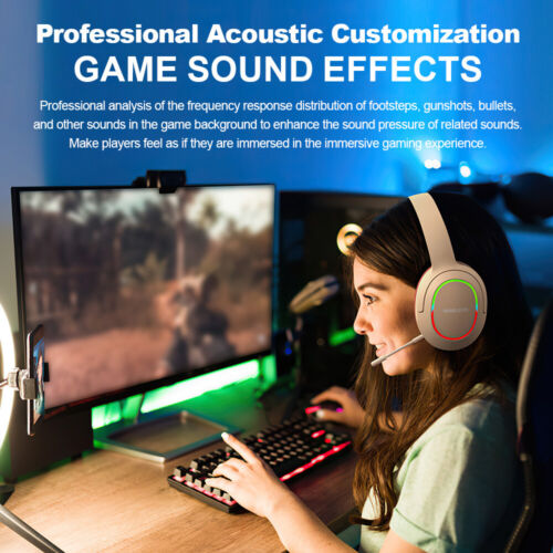 Wireless Gaming Headset Headphone with Microphone Volume - Picture 16 of 20