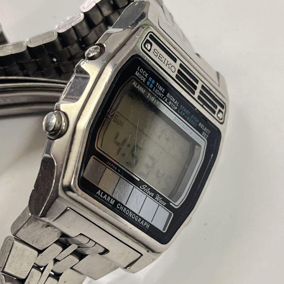 Seiko Silver Wave A258-5000 Digital Solar Watch Vintage Seiko Silver Wave A258-5000 Digital Solar Watch Vintage