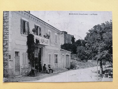 CPA RARE Village de MONIEUX Var LA POSTE um 1900 Henry à Jean VAYEN d'AVIGNON