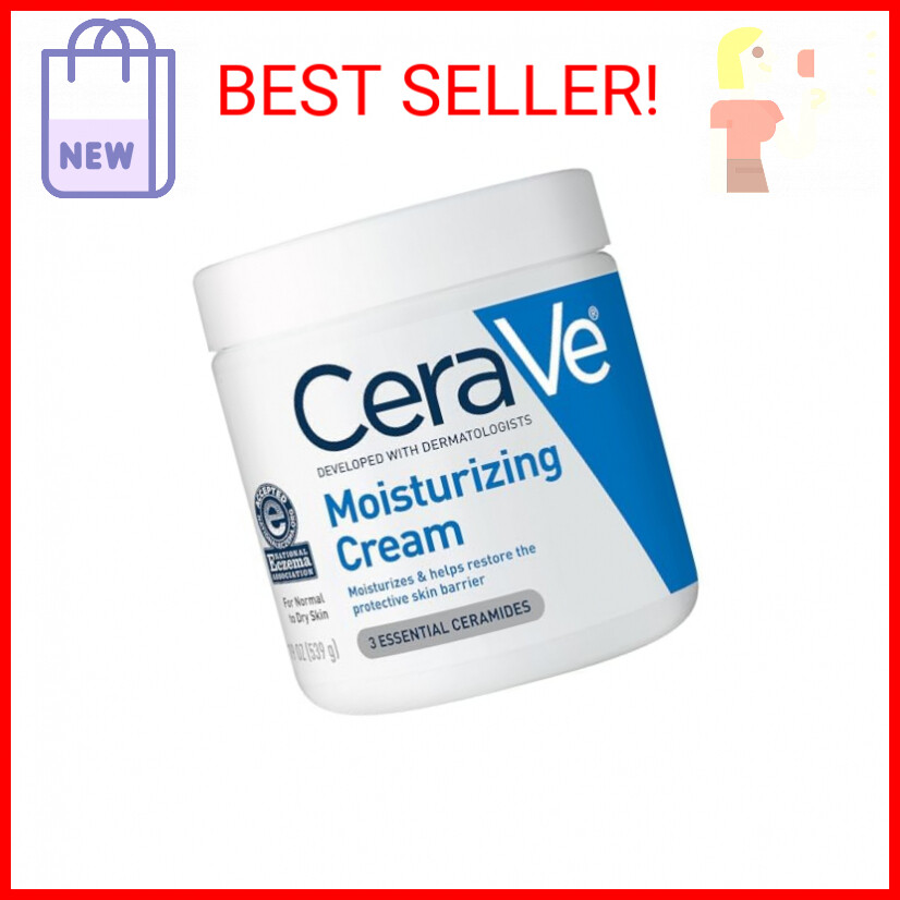 CeraVe Hydrating Body and Face Cream for Dry Skin with Ceramides and Hyaluronic Acid