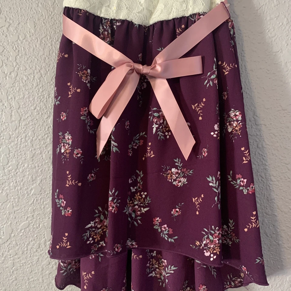 Новый с Ярлыками Lilly Bleu платье девочек размер 4 цветочный/пайетки/лента - Изображение 2 из 4