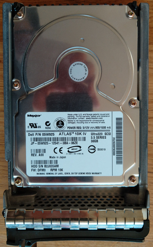 Dell 36GB Internal 10000RPM 3.5" (5W925) Ultra320 SCSI HDD ATLAS 10K IV - 第 1/3 張圖片