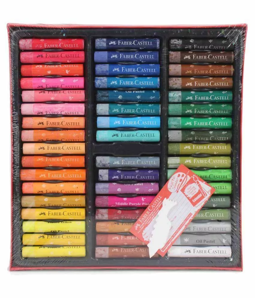 Faber-Castell Oil Pastels (Pack Of 50) & Camel 20-Shade Soft Pastel Set