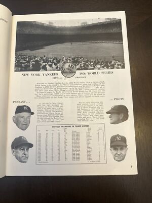 1956 World Series Yankee VS Dodgers Program | eBay