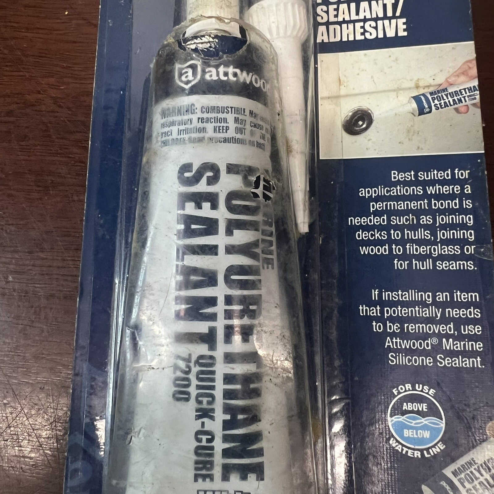 Attwood Marine Polyurethane Sealant/Adhesive White QuickCure 7200 Part