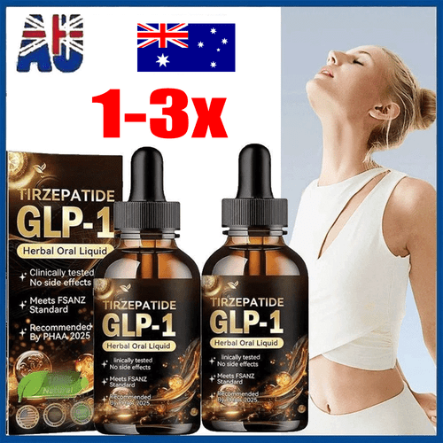 1~3 Pcs NEW Tirzepatide GLP-1 Herbal Oral Liquid Weight Loss Drops 30ML