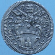 CLEMENTE XI GROSSO A. V ROMA ARGENTO SILVER MONETA COIN CURRENCY NUMISMATICA