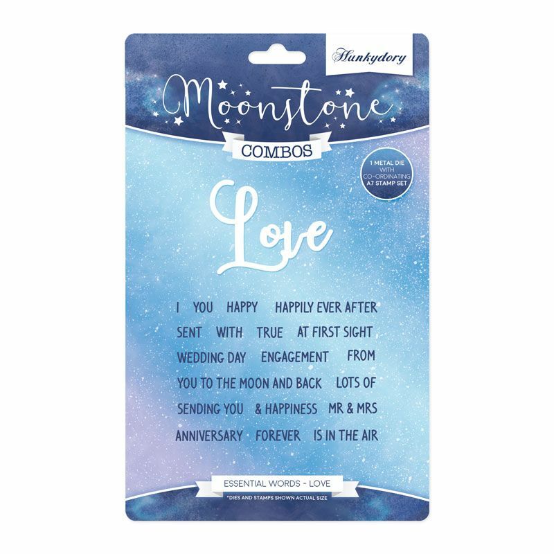 Hunkydory Moonstone Combos Love Stamp and Die Set Wedding Valentine Card Making
