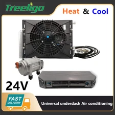24V Electric Cool & Heat Air Conditioner Universal Underdash DC Auto Car A/C Kit