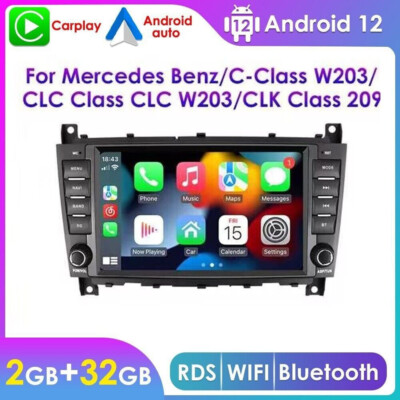 8'' Android 13 Autoradio DAB+ CarPlay für Mercedes C/CLK/CLC Klasse W203 W209 Nav